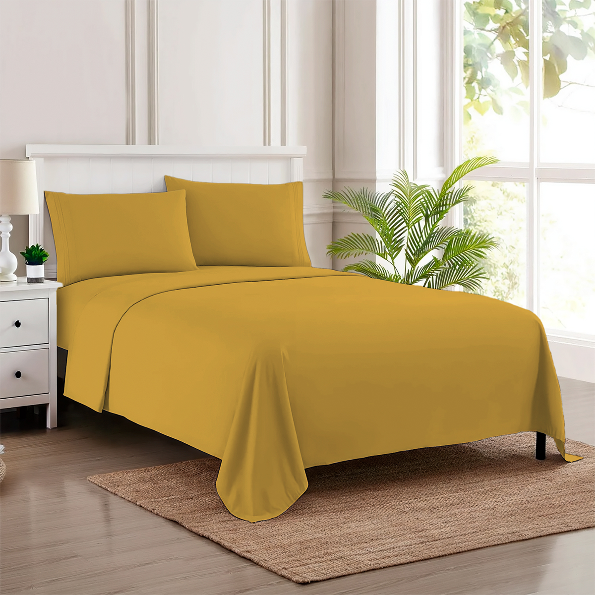 Sábanas Polyblanc Mostaza - Imagen 4