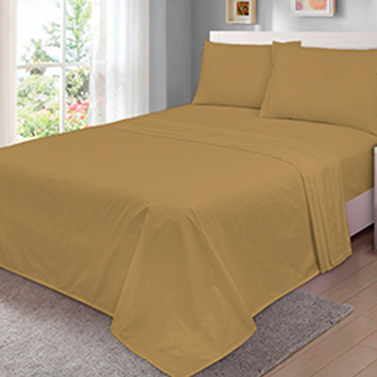 Sábanas Basics Mostaza - Imagen 3