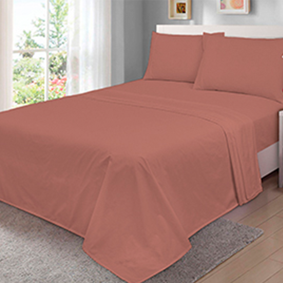 Sábanas Basics Salmón - Imagen 3