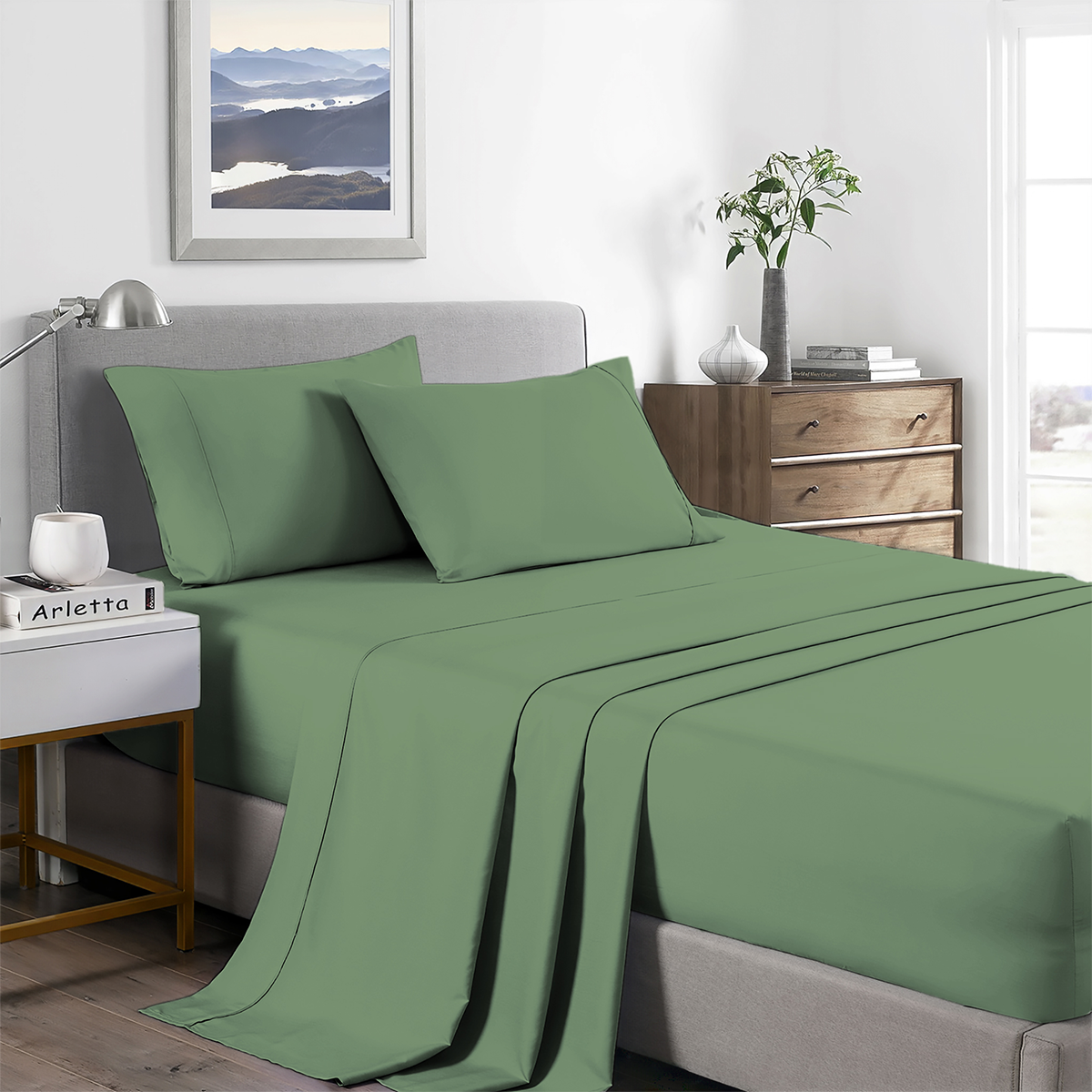 Sábanas Polyblanc Verde Aspen - Imagen 3