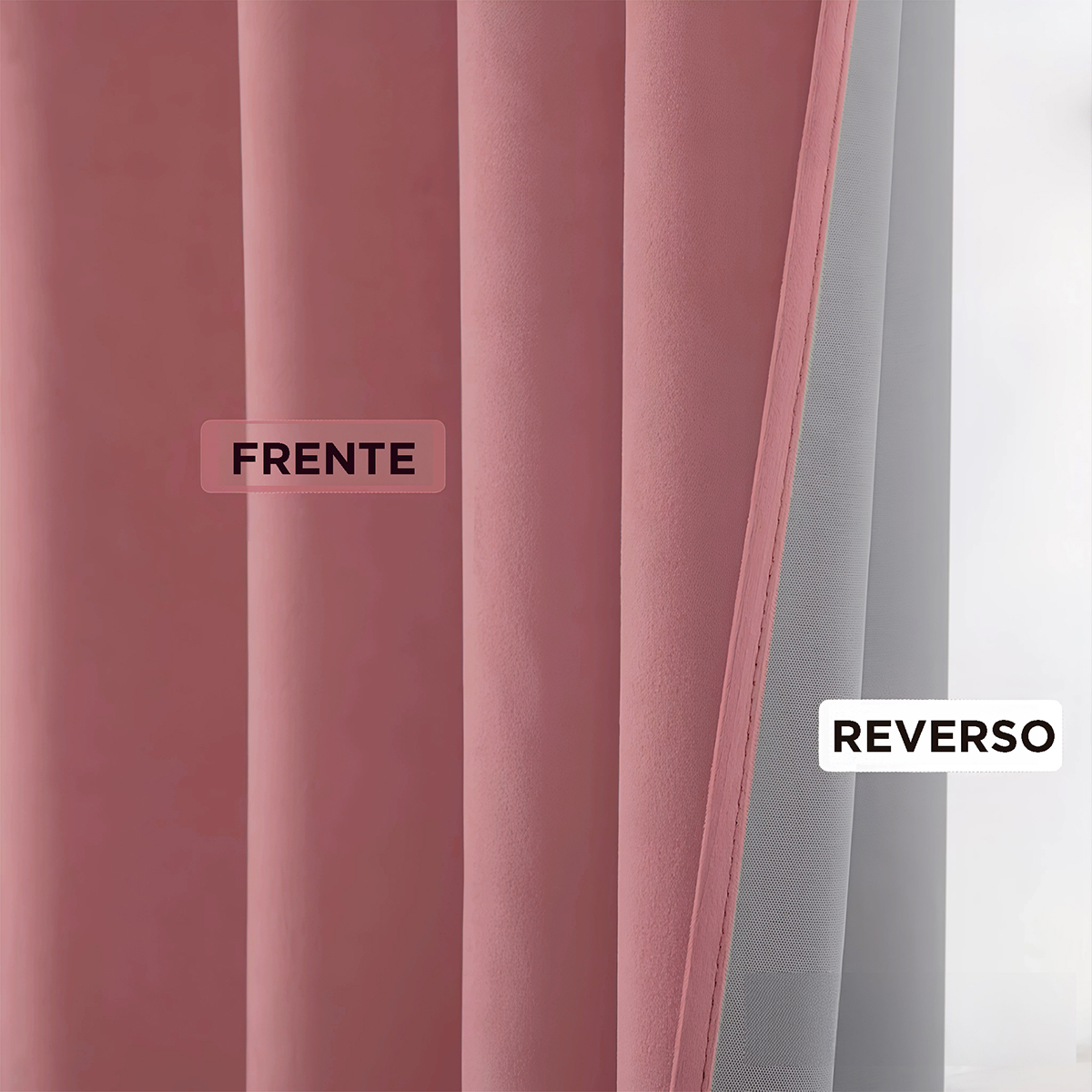 Cortina Blackout 100% Palo de Rosa - Imagen 4