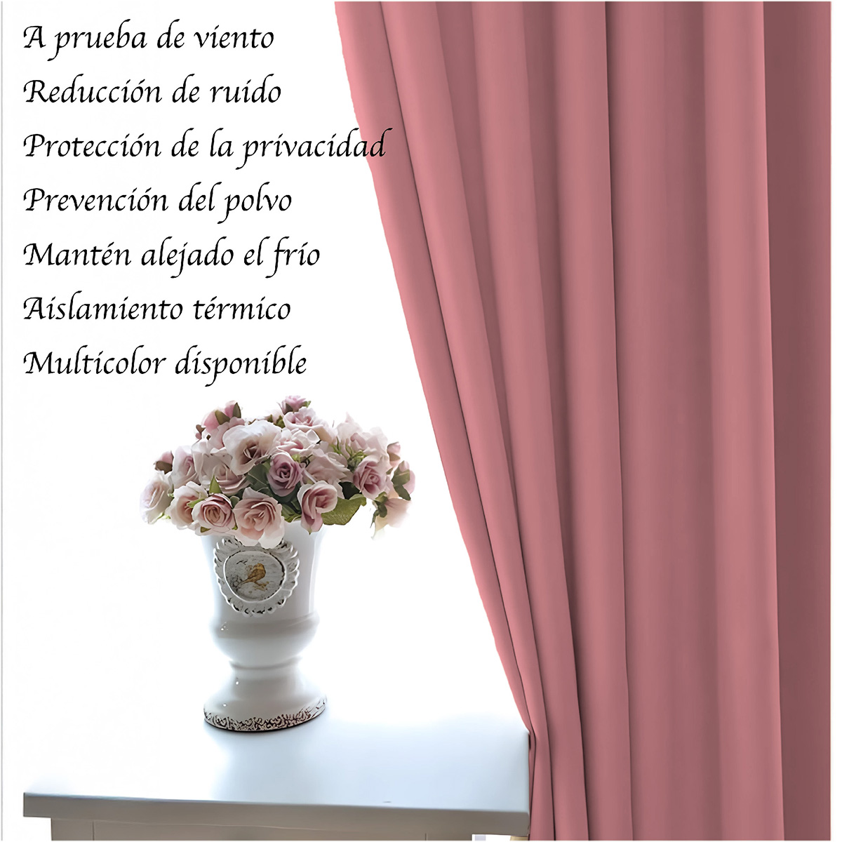 Cortina Blackout 100% Palo de Rosa - Imagen 2