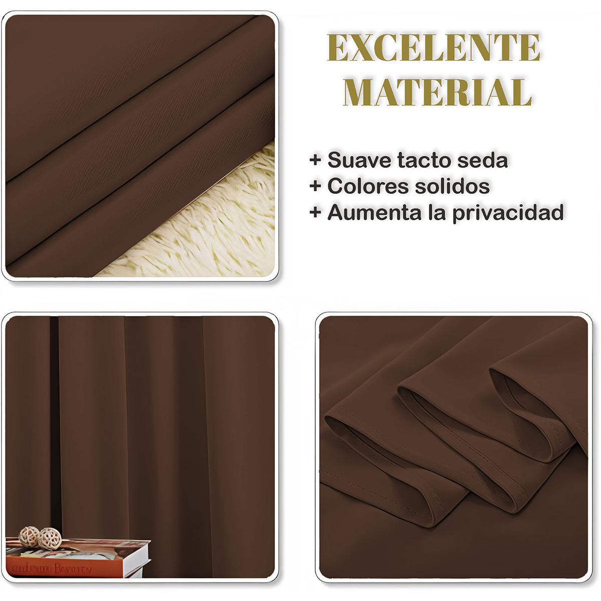 Cortina Lino Chocolate - Imagen 9