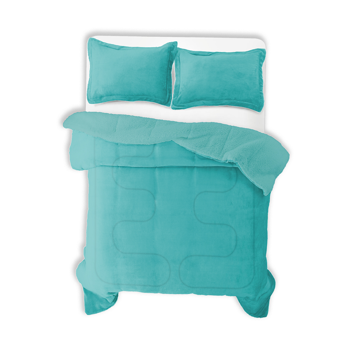 Cobertor Boreal Suede Aqua - Imagen 4