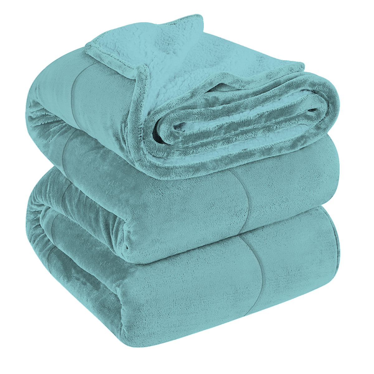 Cobertor Boreal Suede Aqua - Imagen 2