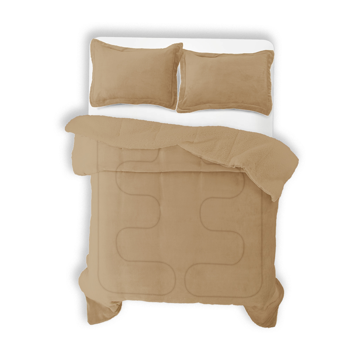 Cobertor Boreal Suede Camel - Imagen 3