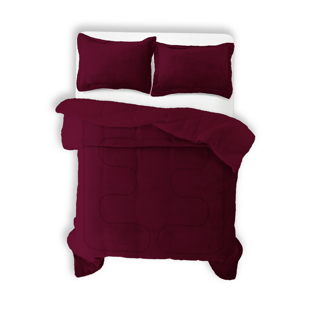 Cobertor Boreal Suede Vino - Imagen 4