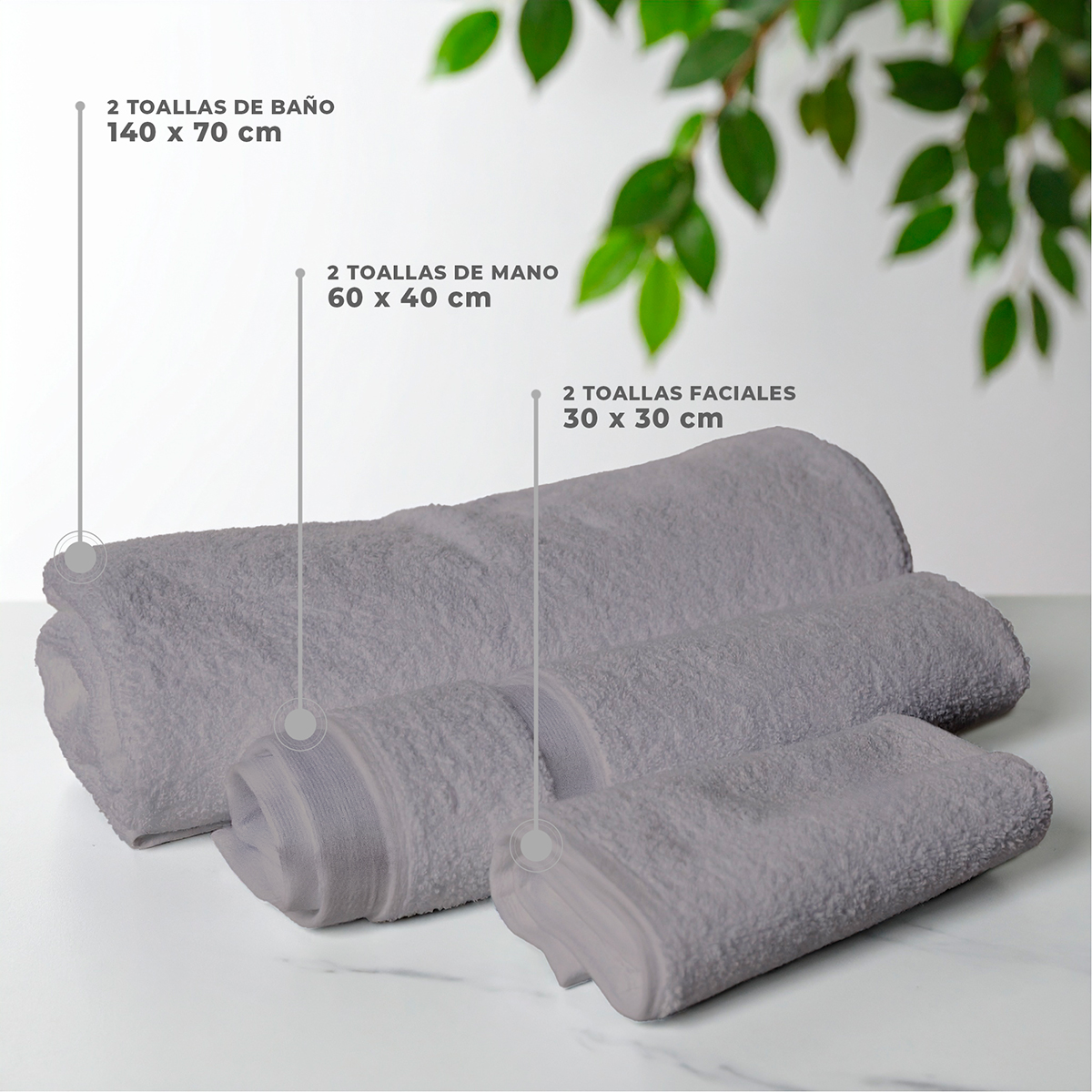 Toalla Gris Medio - Imagen 4