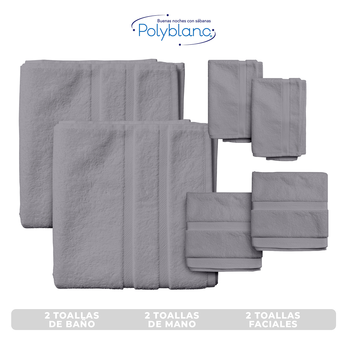 Toalla Gris Medio - Imagen 2