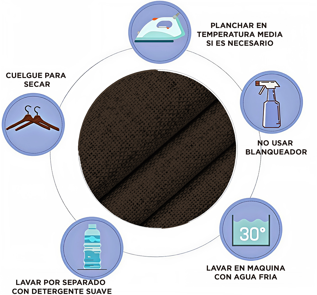 Cortina Lino Chocolate - Imagen 4