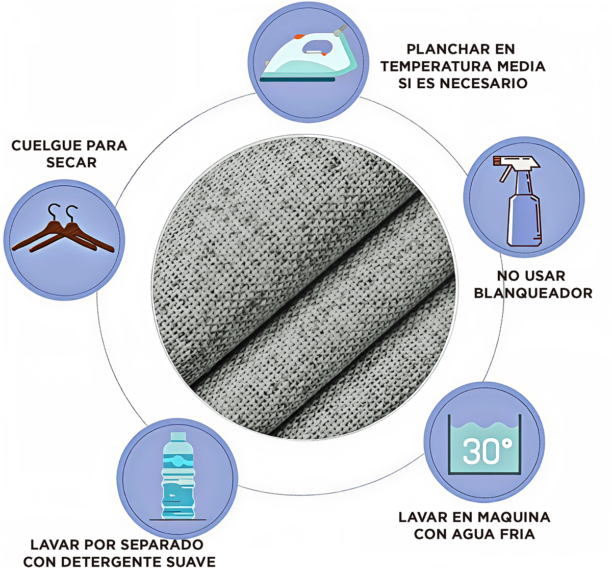 Cortina Lino Gris Claro - Imagen 2