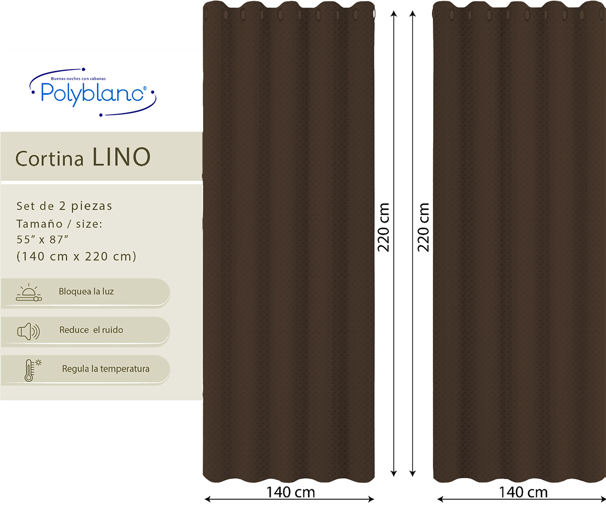 Cortina Lino Café - Imagen 2