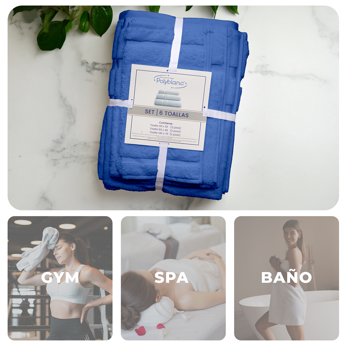 Toalla Azul Rey - Imagen 3