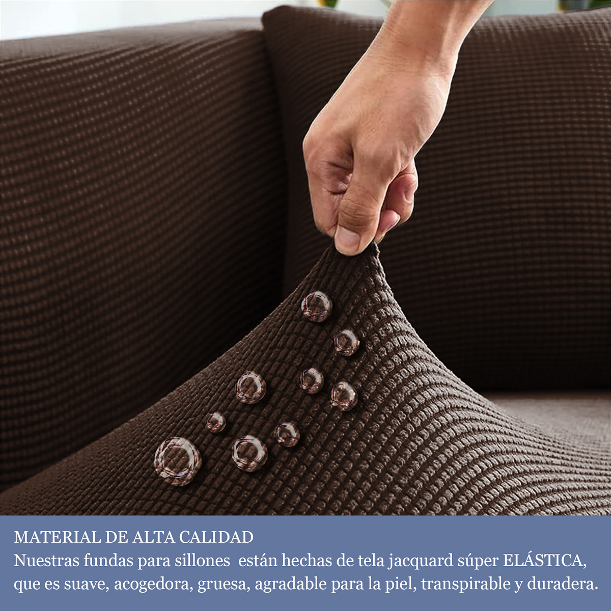 Cubresala Elástico Chocolate - Imagen 3