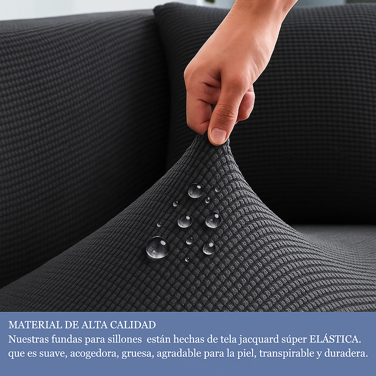 Cubresala Elástico Negro - Imagen 2